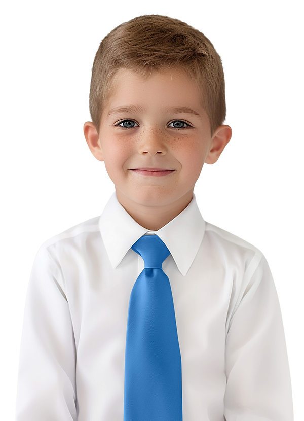 front Boy's Matte Satin Neck Tie