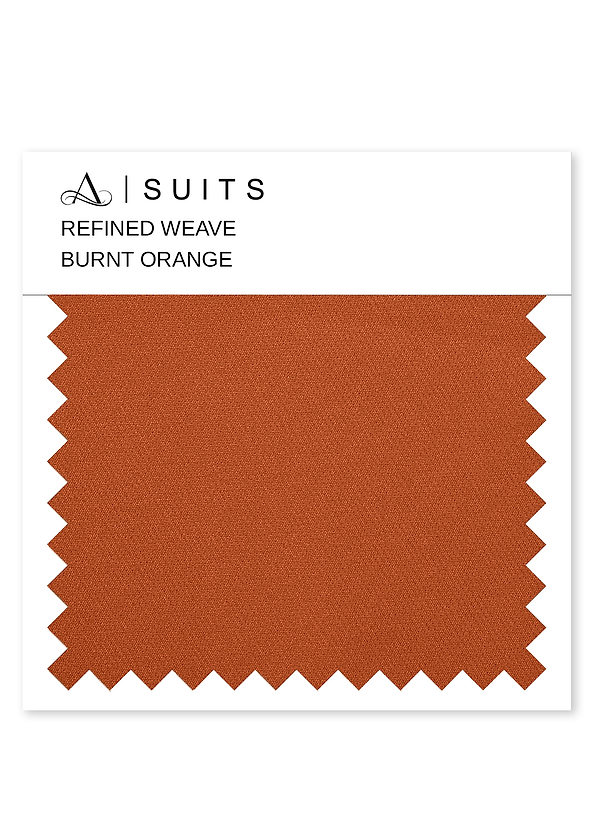 front Azazie Burnt Orange Refined Weave Suit Swatch