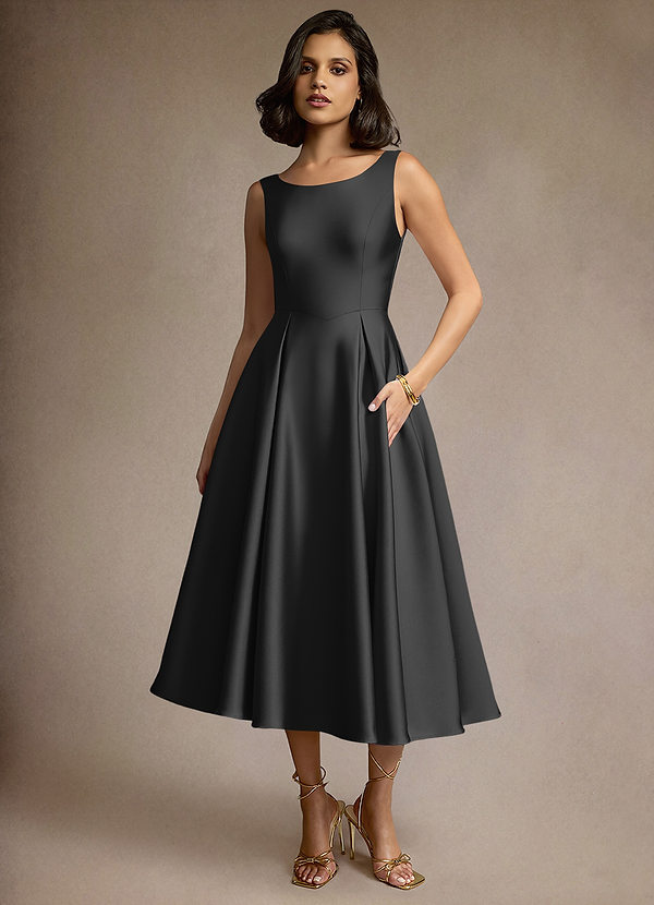 Tamsin Black Midi Dress image1