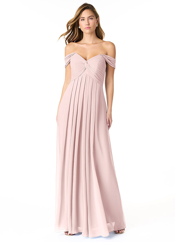 Azazie Kaitlynn Abiti da Damigella Abito Convertibile Impero in Chiffon Increspato Rosa Rossore image1
