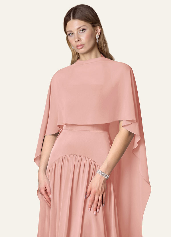 front Azazie Matching Color Chiffon Multiway Cape