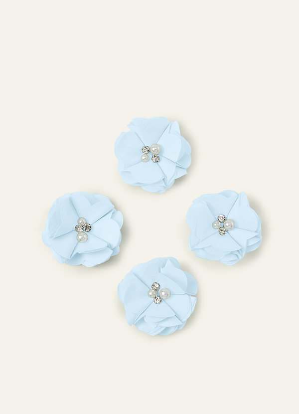 front Four-Piece Matching Color Matte Satin Hair Clip Set