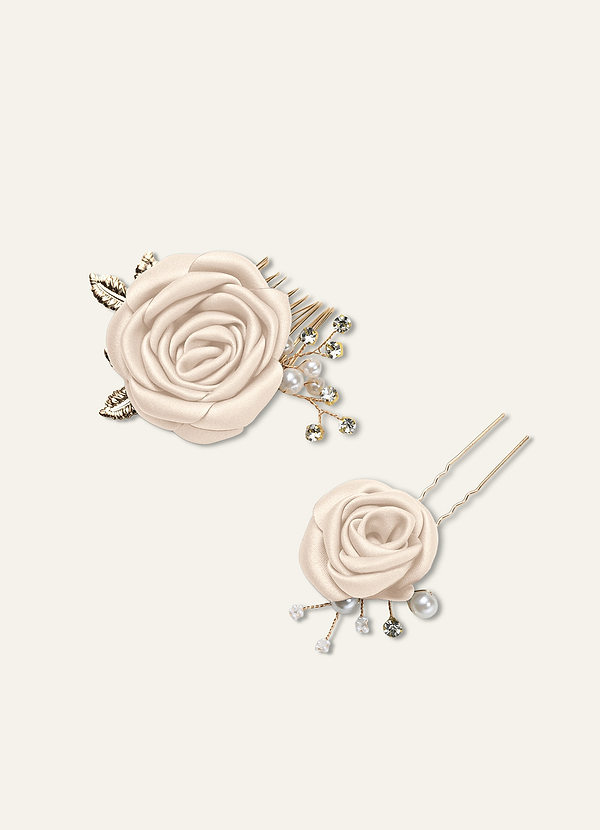 front Matchende farve mat satin rose hårnålesæt