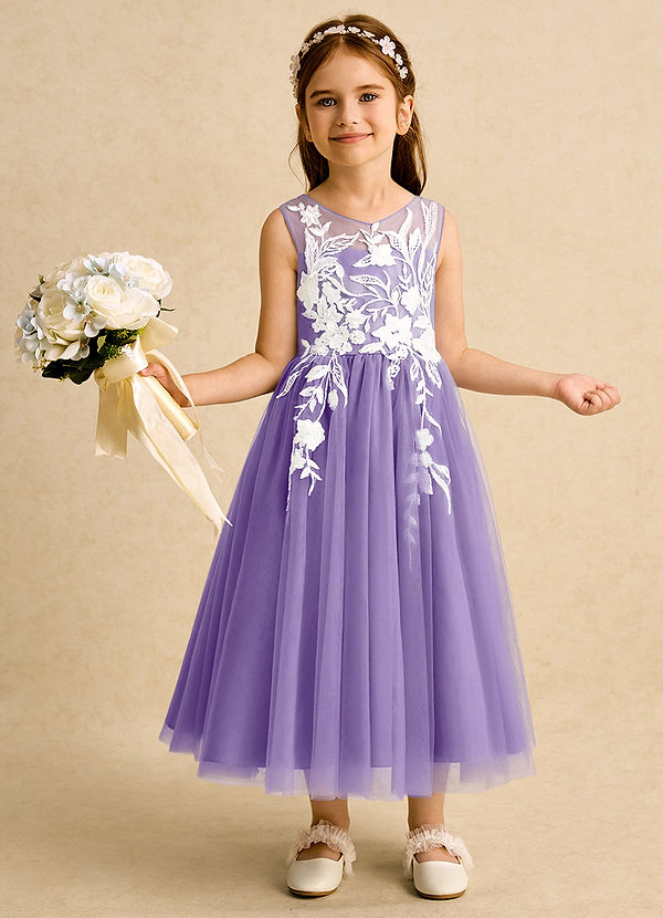 Azazie Sundae Blumenkinder Kleider Ballkleid Spitze Kleid Tahiti image1