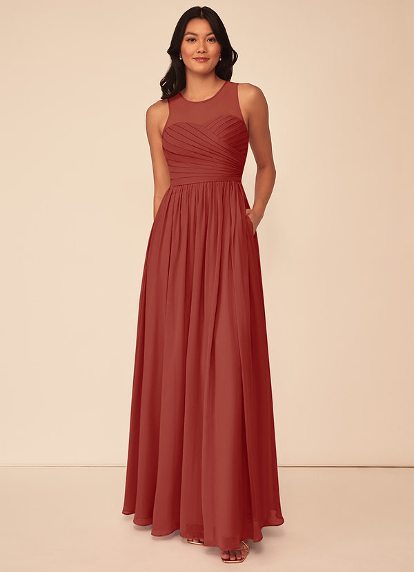 Terracotta Azazie Nina Bridesmaid Dresses Azazie