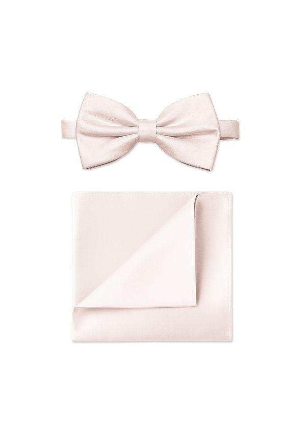 front Matte Satin Bow Tie and Pocket Square Set