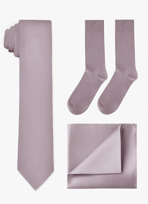 front Matching Skinny Tie & Pocket Square & Socks Set