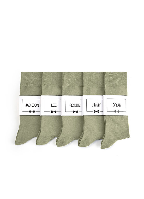 front Men's Dress Socks with Custom Label