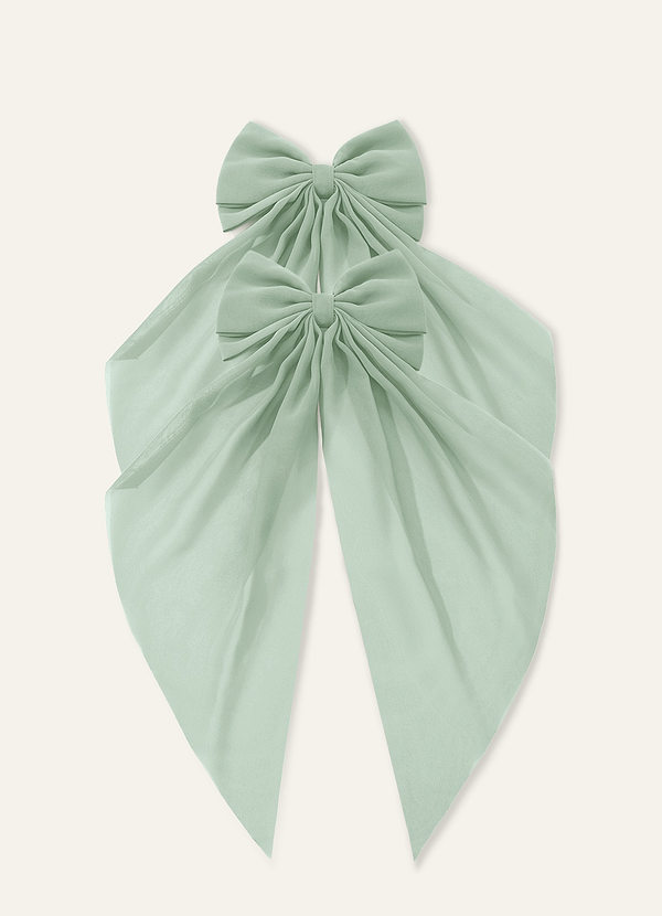 front Haarspange mit passender Chiffon-Schleife (2er-Pack)