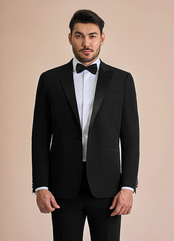 front Hudson Black Peak Lapel Tuxedos Jacket