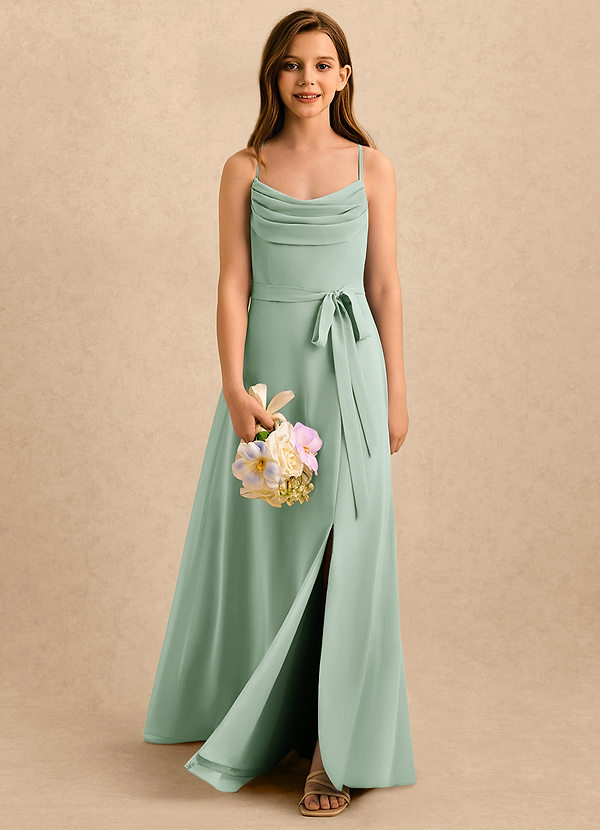 Azazie Jasslyn Girls Formal Sukienki dla dziewczynek sypiących kwiaty  image1