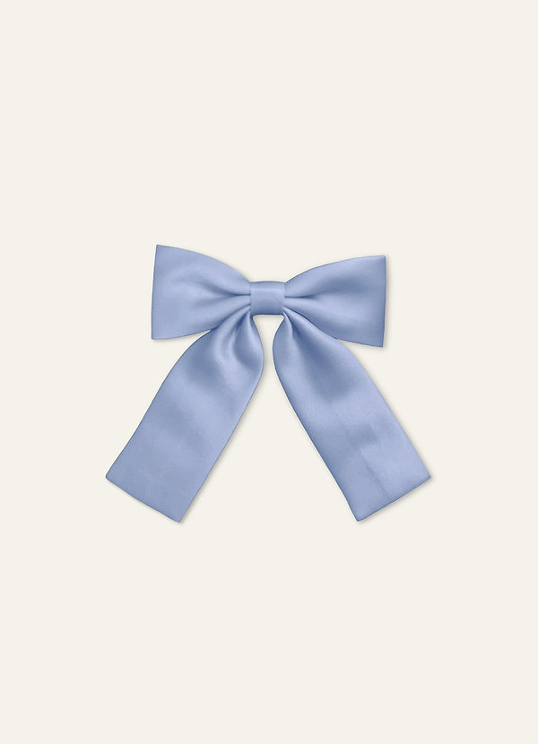 front Girls Satin Bow Hair Clip