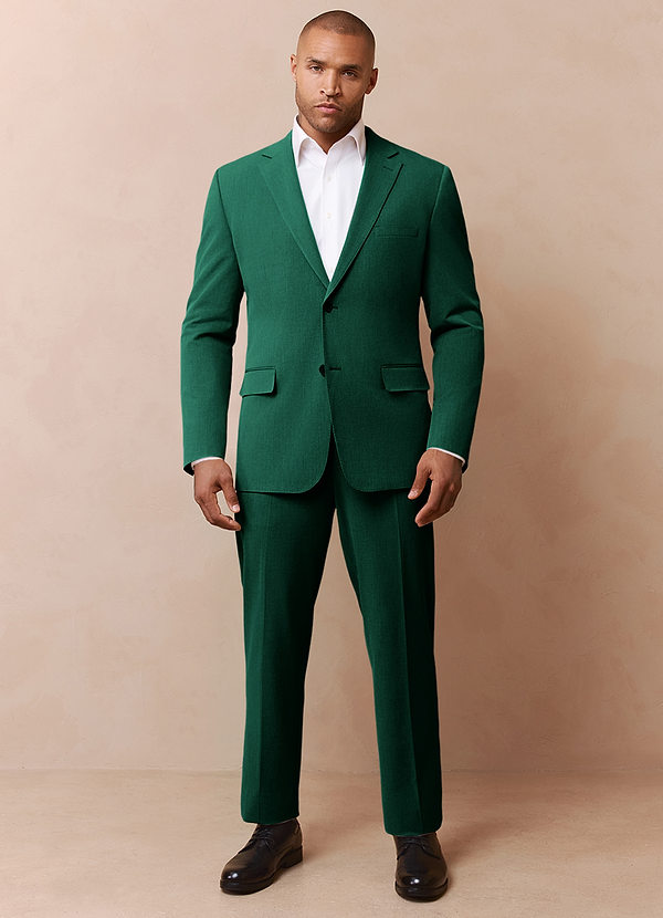 front James Emerald Structured Stretch Suit