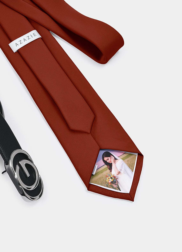 front Stropdas van stretchsatijn met gepersonaliseerde foto - stropdas op maat