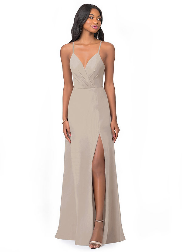 Azazie Everleigh Bridesmaid Dresses Frost A-Line Sweetheart Pleated Chiffon Dress image1