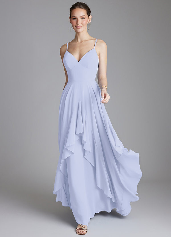 Azazie Zaina Bridesmaid Dresses Lavender A-Line Chiffon Dress image1