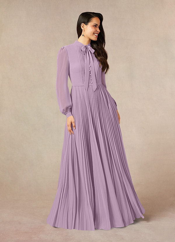 Azazie Adellah Mother of the Bride Dresses A-Line Pleated Chiffon Floor-Length Dress image1