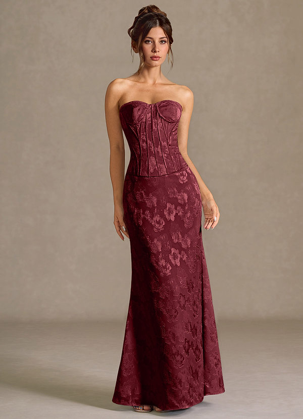 Mireya Wine Corset Two-Piece Prom Dress image1