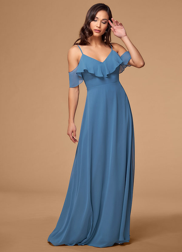 slate blue maxi dress