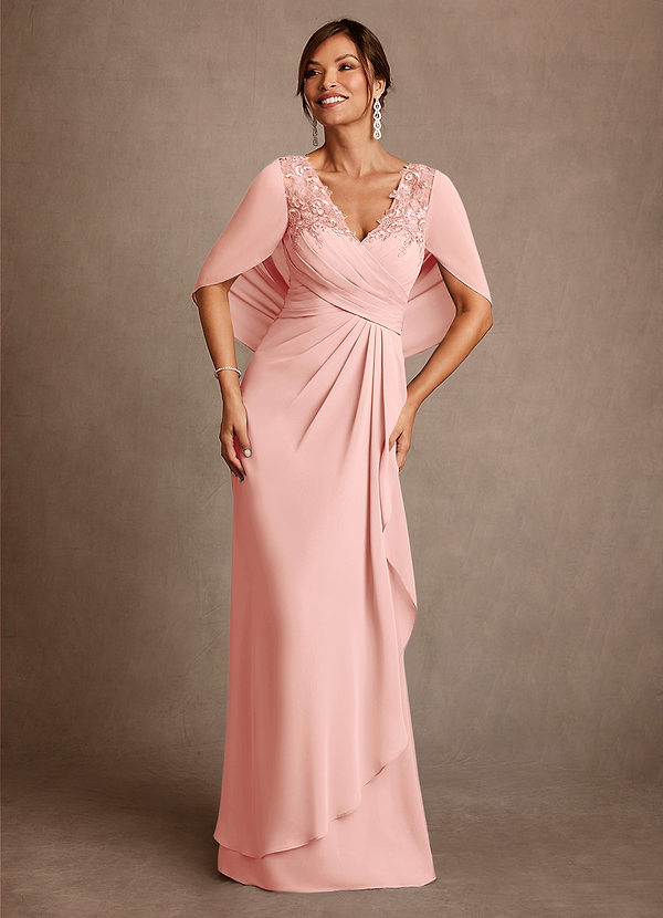 Azazie Santa Clara Mother of the Brides Dresses Rosette A-Line Lace Dress image1