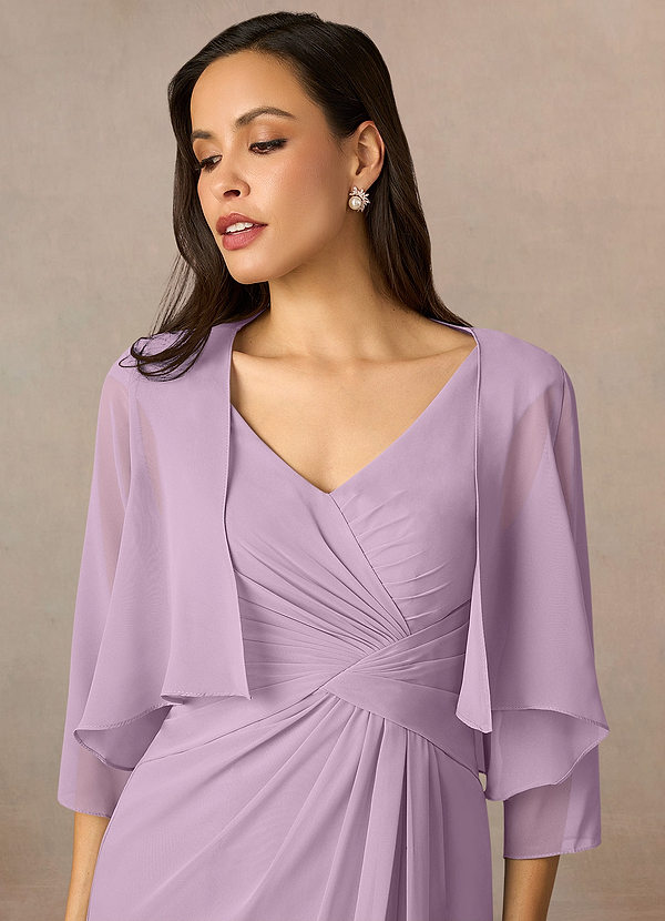 front Azazie Coprispalle In Chiffon Fisher In Colore Abbinato