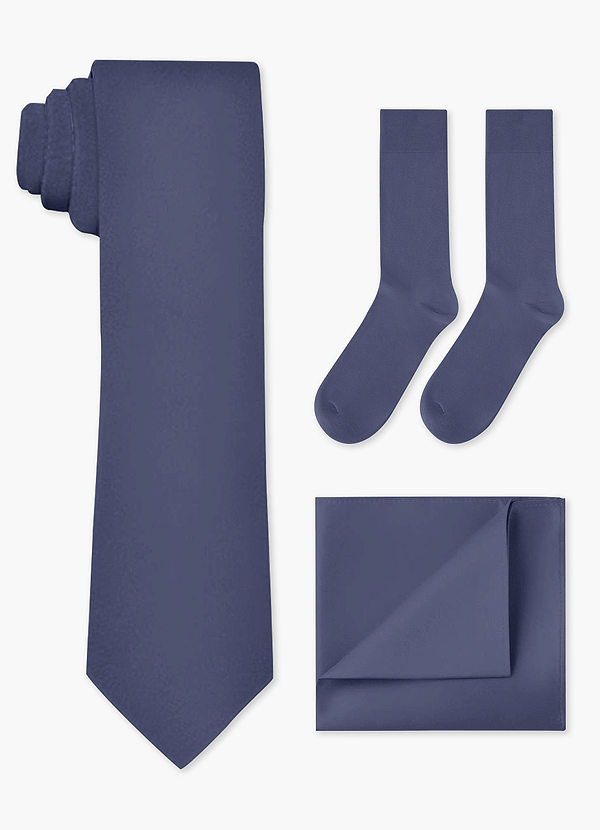 front Matching Wide Tie & Pocket Square & Socks Set
