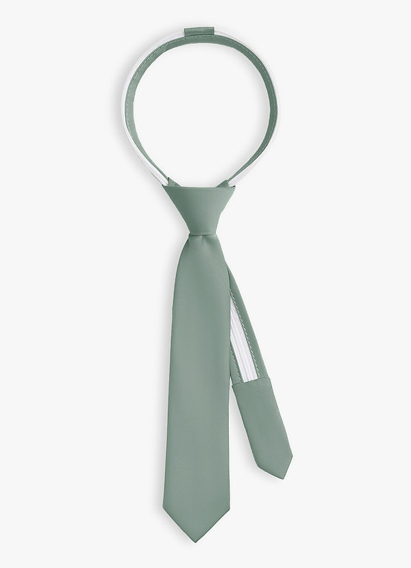 front Boy's Matte Satin Pre-Tie