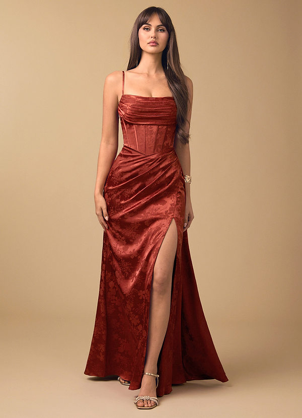 Reya 러스트 브라운 맥시 드레스 image1