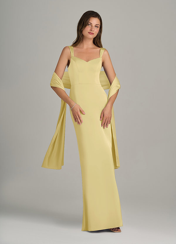 front Azazie Matching Color Stretch Satin Shawl
