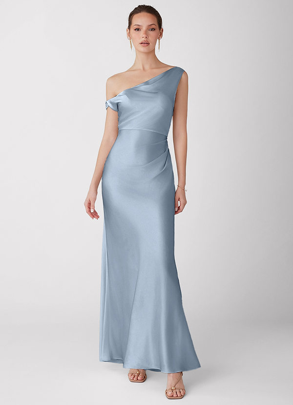 Robe Longue Bleu Poussiéreux Avela image1