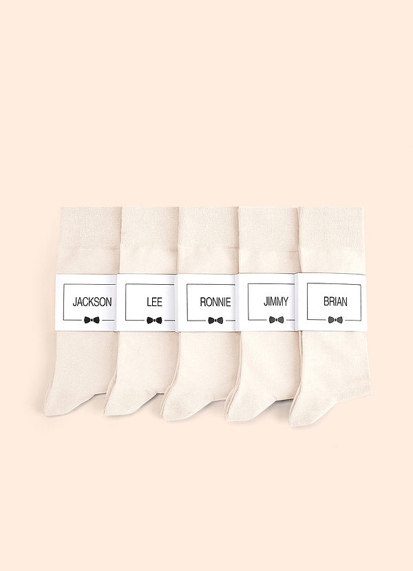 front Matching Color Men's Dress Socks with Personalized Label