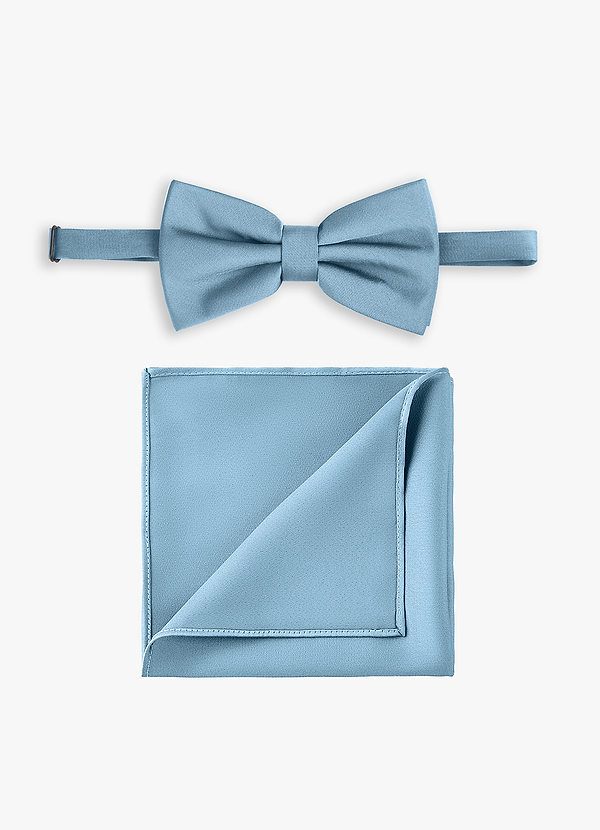 front Set aus Fliege und Einstecktuch aus Stretch-Satin