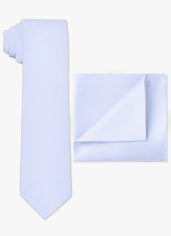 front Matte Satin Wide Tie and Pocket Square Set