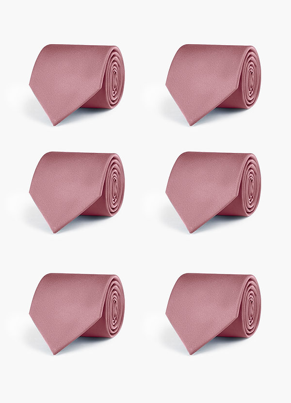 front Stretch Satin Matching Groomsmen Tie Set – 6 Pieces