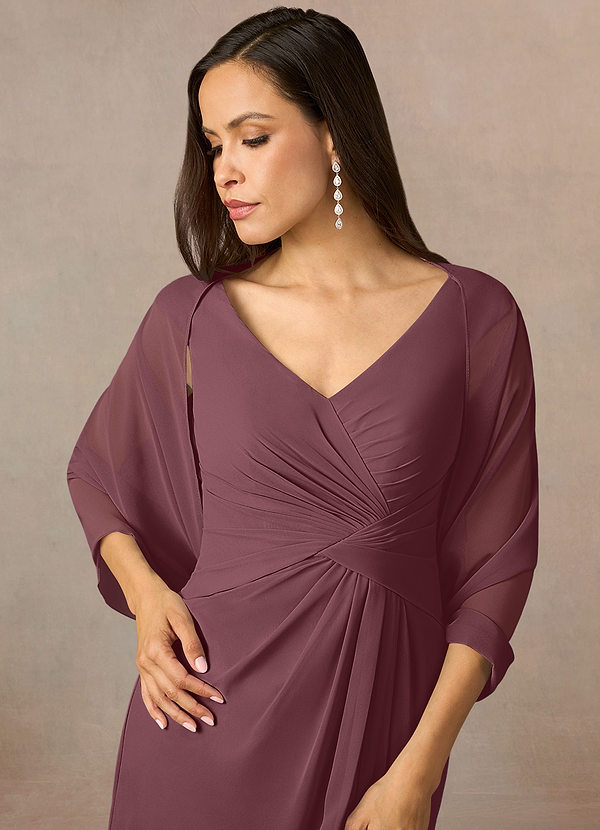front Azazie Coprispalle In Chiffon Sarah In Colore Abbinato