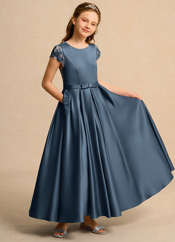 Azazie Bunny Junior Formal Vestidos de Niña de Flores Vestido de Neptuno de Encaje de Princesa image1