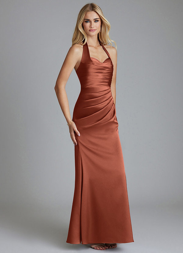 Azazie Minnow Bridesmaid Dresses  Mermaid Sweetheart Neckline Stretch Satin Dress image1