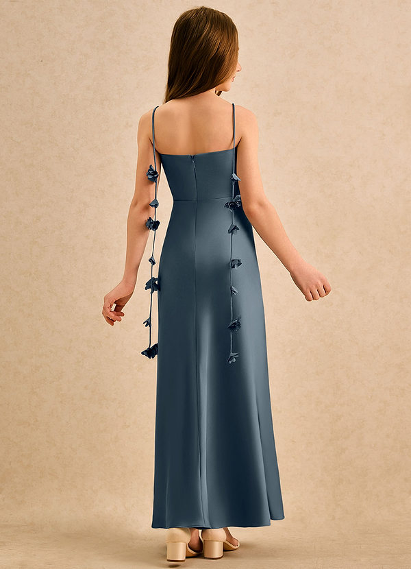 Azazie Kandi Girls Formal Vestidos de Niña de Flores Vestido de Crepúsculo de Satén Elástico de Corte en A con Escote de Corazón image1