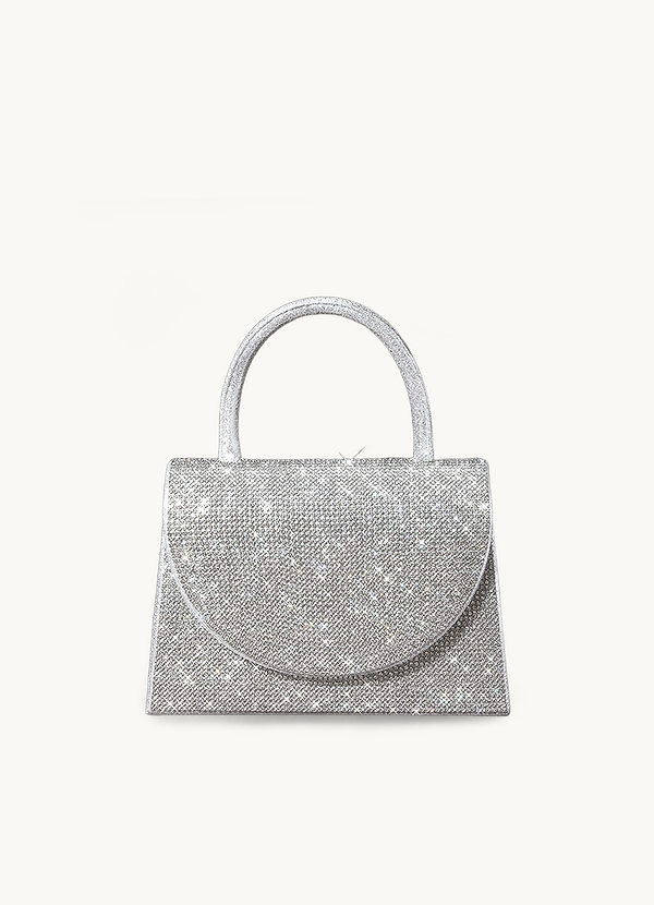 front Bolso De Mano Con Brillos De Diamantes