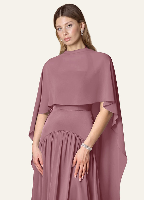 front Azazie Matching Color Chiffon Multiway Cape