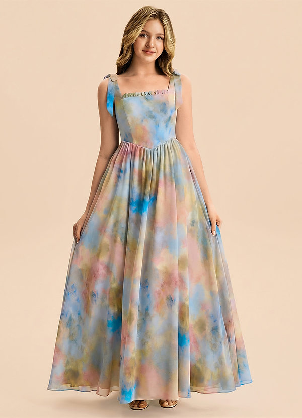 front Azazie Sadie Junior Formal Dress