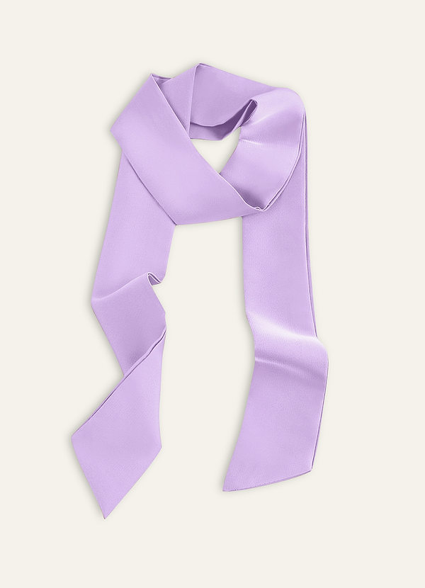 front Matching Color Stretch Satin Hair Scarf
