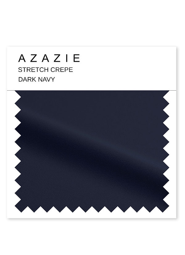 front Azazie Donkere Marine stretch crêpe staal