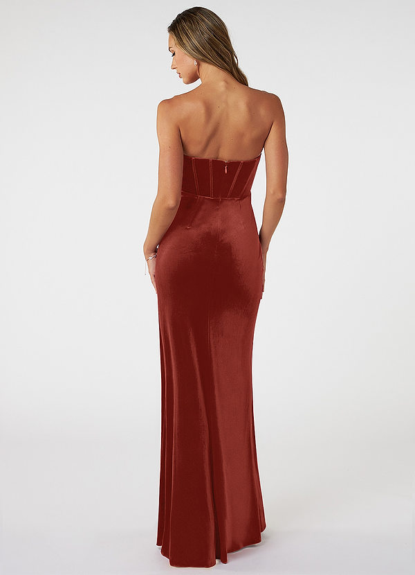 back Azazie Larisa Velvet Dress