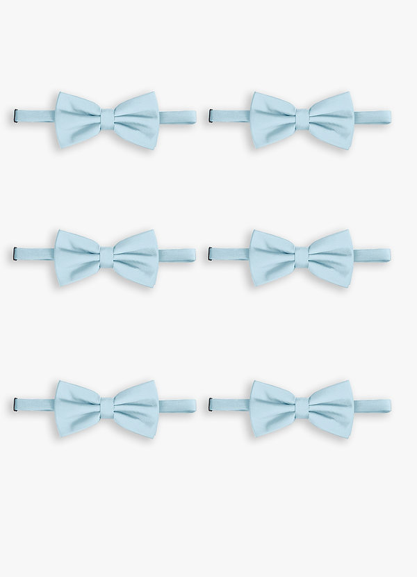 front Adjustable Stretch Satin Bow Tie – 6-Piece Set