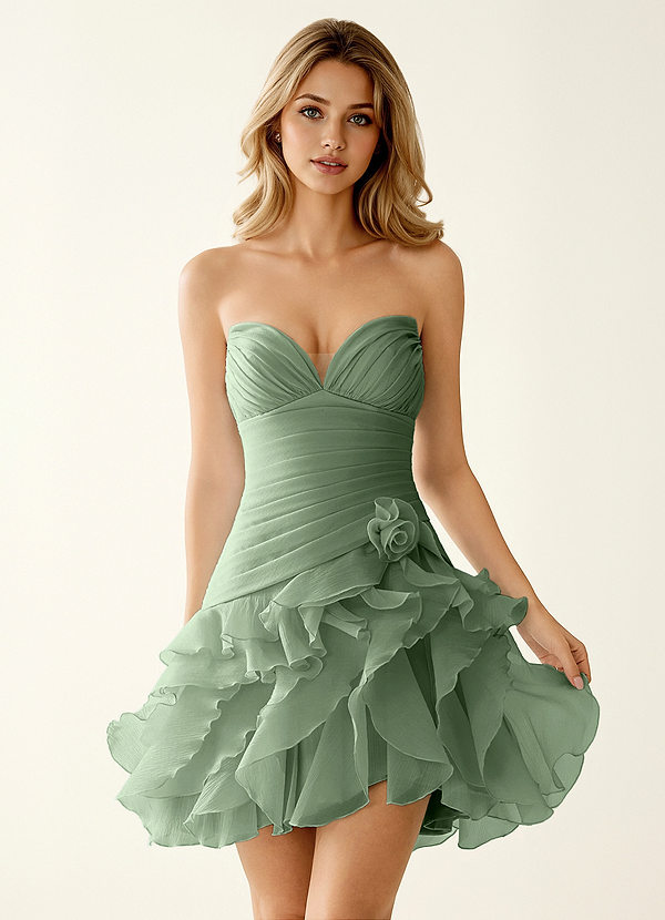 Rentina Sauge Robe de bal en tulle mini image1