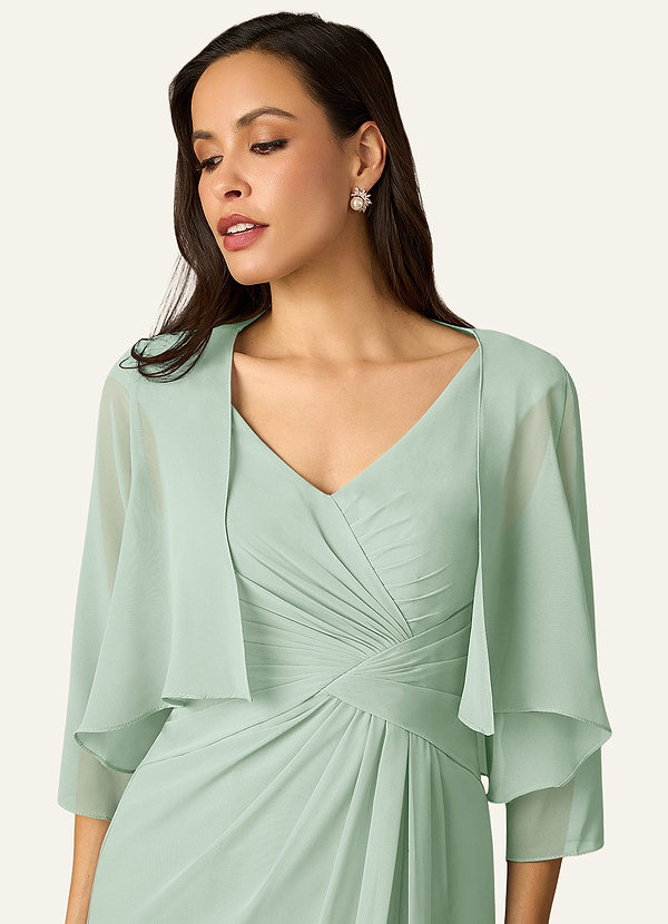 front Azazie Matching Color Fisher Chiffon Wrap