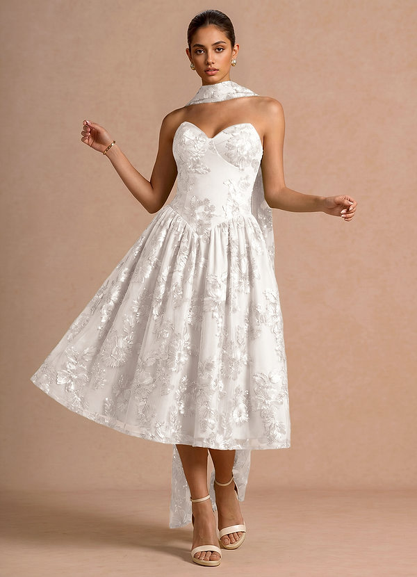 Astra Cloud White Midi Dress image1