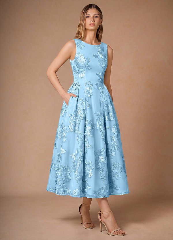 Casey Sky Blue Midi Dress image1
