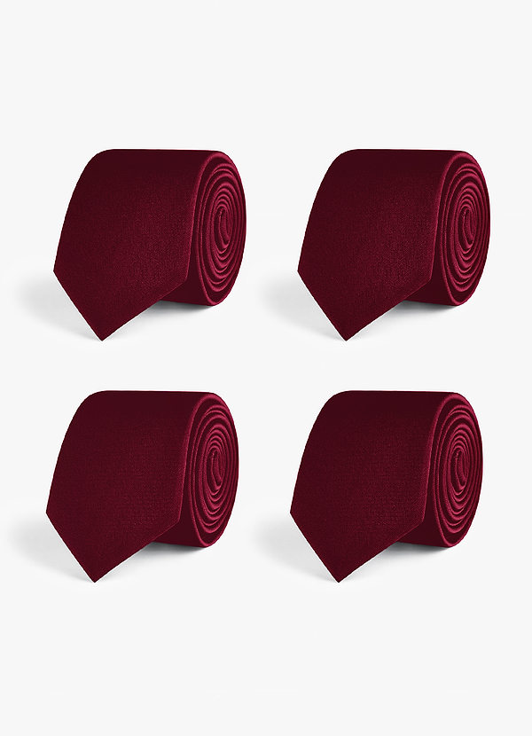 front Set di cravatte slim in raso elasticizzato – 4 pezzi